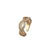 High-End French Zircon Ring: Stylish, Simple Copper Jewelry Design
