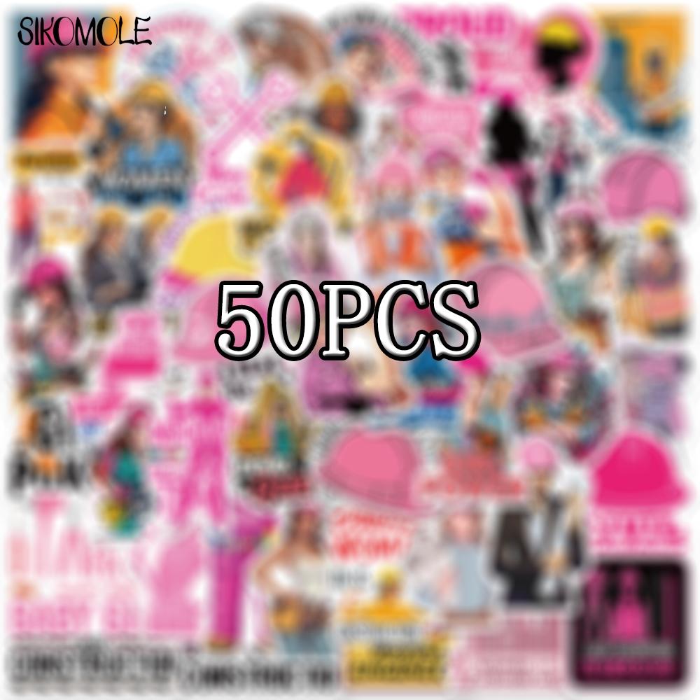 1050 100PCS Cartoon Female Safety Helmet Stickers Aesthetic Decals Toy Guitar Bicycle Laptop Luggage Car Graffiti Kids Sticker
