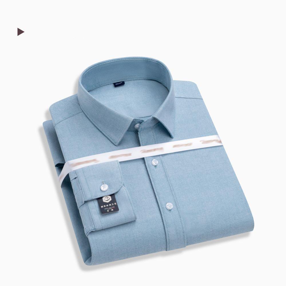 Рубашка Oxford Spun 100% чистого хлопка, мужская рубашка с длинным рукавом, профессиональная рабочая рубашка, белая рубашка из цельного хлопка премиум-класса