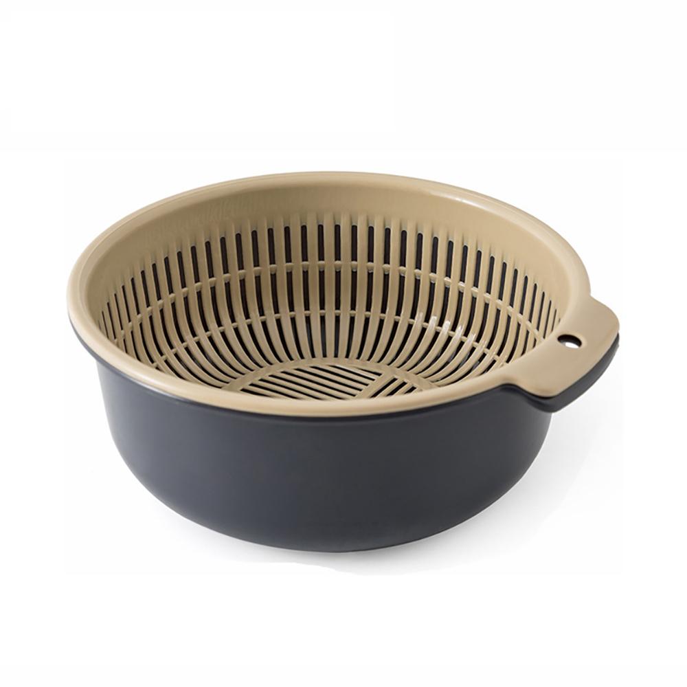 Кухонный поднос для фруктов, съемный двухслойный таз для фруктов и овощей, сливная корзина, креативная бытовая корзина для мытья посуды, кухонный инструмент