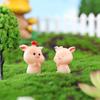 Adorable Resin Pig Figurine For Car Decor And Desktop Ornaments Creative Cartoon