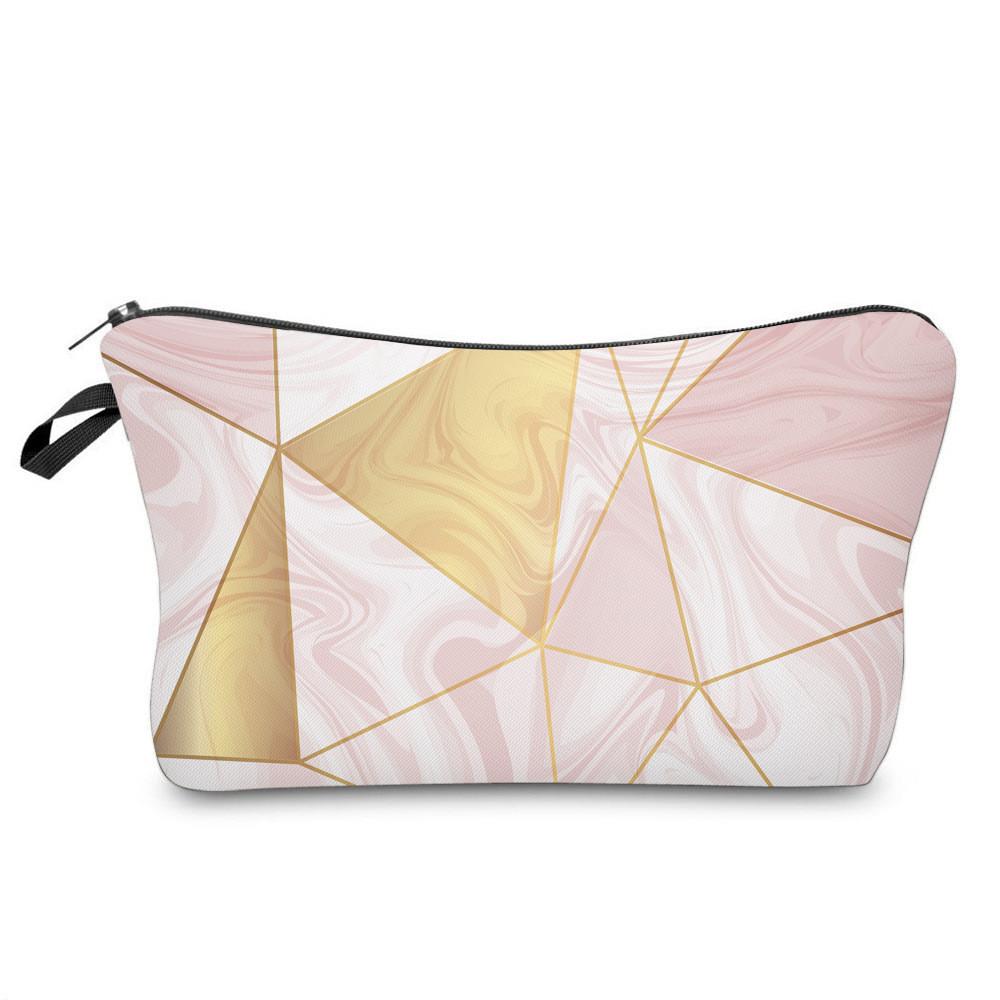 Hot Selling Marble Print Cosmetic Bag Versatile Pillow Bag Rainbow Storage Organizer
