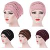 Soft Breathable Thin Lace Chemo Cap Inner Hijab Caps Headbands Muslim Turbantes Wrap Turban