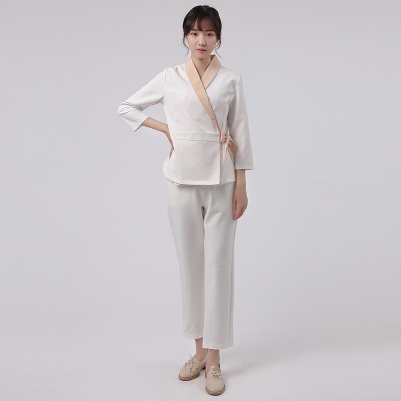 Duozhi Beautician Uniform for Women - Spa, Sauna, and Skin Care