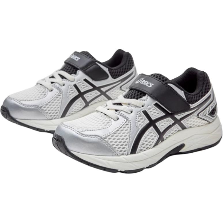 New Asics Contend Jog Low Top Kids' Running Shoes White Black Kids' 1014A356-104