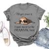 Cute Sloth I'll Get Over It Printed T-Shirts Women Short Sleeve Funny Round Neck Tee Shirt Casual Summer Tops