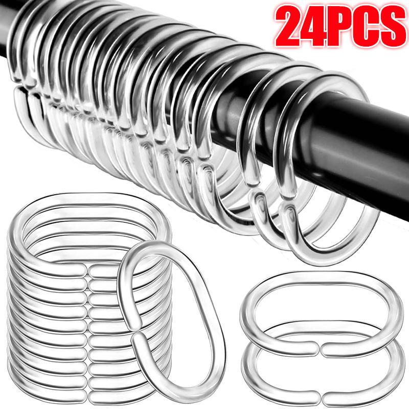 12/24 шт прозрачные кольца для душевой занавески крючки для ванной пластиковые направляющие для штанги вешалка бытовые товары для ванной комнаты сменные крючки