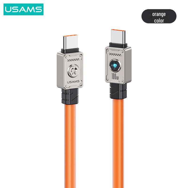 Кабель USB Type-C для сверхбыстрой зарядки USAMS PD 100 Вт для Apple 15 и Huawei