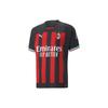 Puma AC Milan Home Player Edition FW22 Футболка в полоску с буквенным принтом и коротким рукавом Мужские футболки черные 765821-01