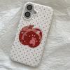 Корейский чехол с мишкой в горошек для iPhone 17/16 Pro Max/15/14 для женщин