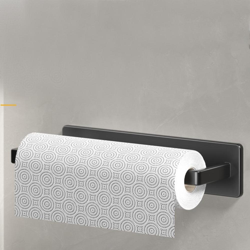 Iron Paper Towel Holder Gray Tissue Roll Holder Durable Kitchen Towel Rack  Space Saving
