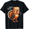 Thanksgiving Dog Funny Dog Woof Thanksgiving Fall Turkey T-Shirt