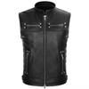 New Men Black Vest Coat Real Leather Handmade Genuine Lambskin Stylish Classic