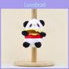 Hamburger Plush Panda Toy Keychain Stuffed Doll Pendant Bag Decoration Gift Kids