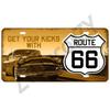 Винтажный Металлический Жестяной Знак Route 66 Машины Декор для Бара, Клуба, Шиномонтажа