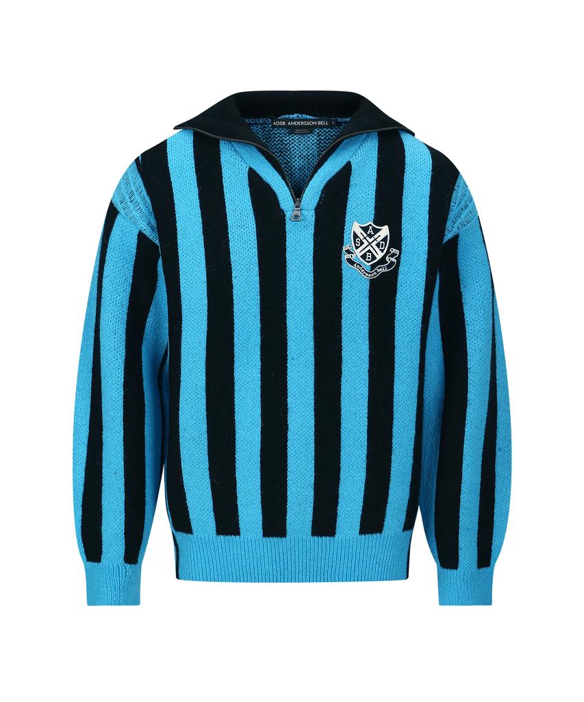 ADSB ANDERSSON BELL Adsb Half Zip-Up Emblem Sweater Atb1370M(Blue)