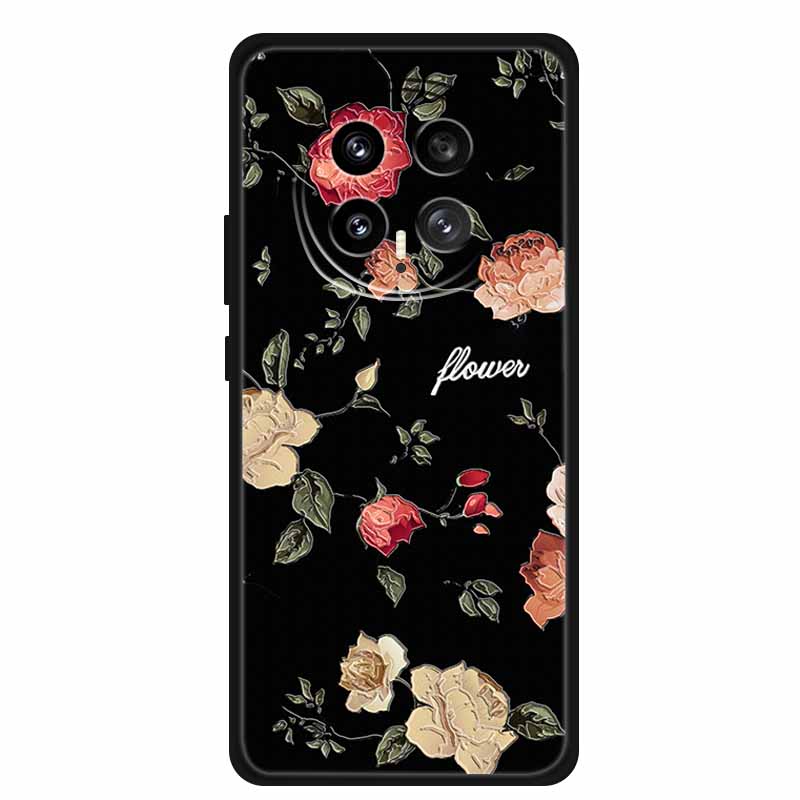 3D Emboss Case For Honor Magic 8 5G Phone Case 8 Pro Flowers Silicone Soft Coque Funda For Honor Magic8 Pro Back Cover Case Bag