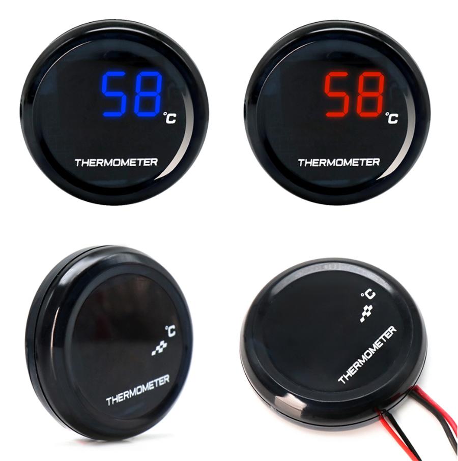 Универсальный мотоциклетный термометр, приборы, температура воды, температура, светодиодный цифровой дисплей, датчик, метр, с адаптером датчика температуры 16 мм