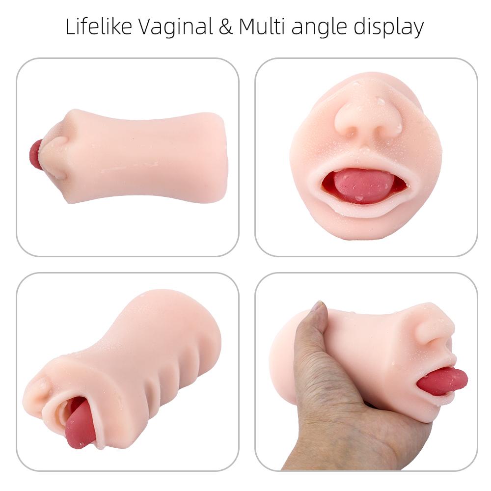 Новый Мужской Мастурбатор Настоящая Карманная Киска Сексуальный Рот Искусственный Вагинальный Секс-Игрушки Для Взрослых для Мужчин Интимные
