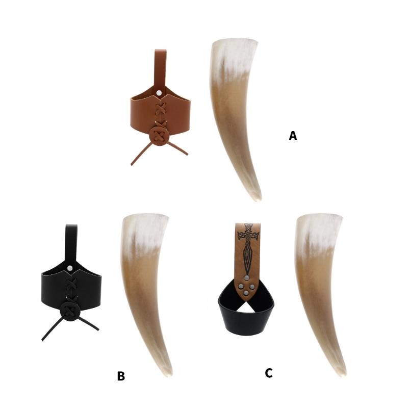 Настоящий Рог Древнего Возраста Защитный Костюм Реквизит Снаряжение для Исторической Реконструкции Ткань ПУ Аксессуар для Косплея