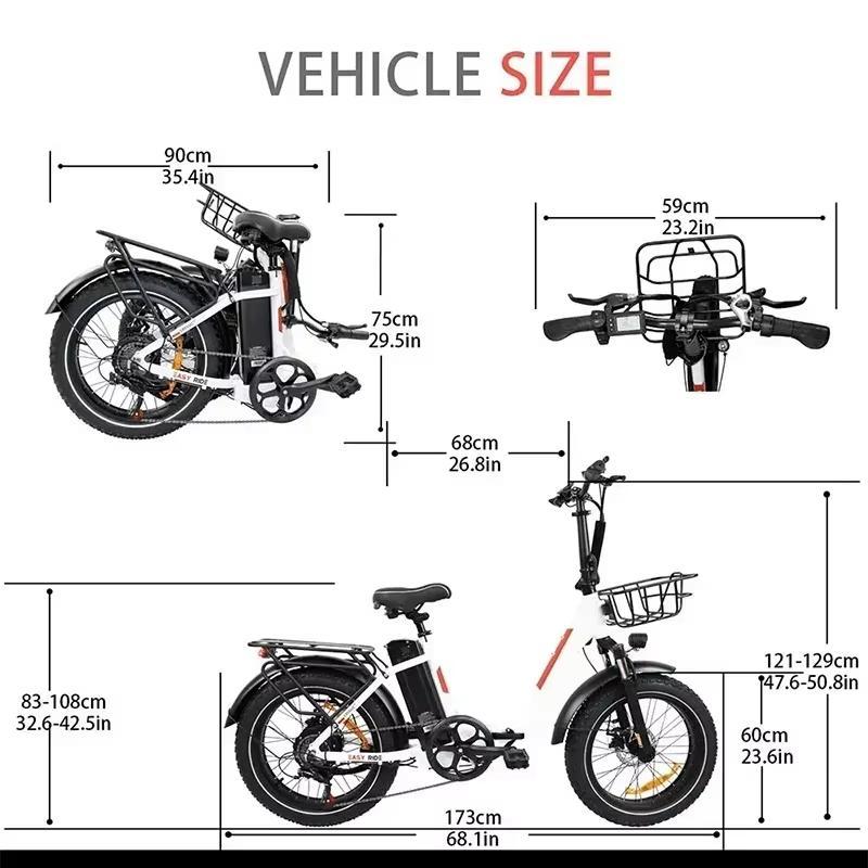 2026 New Ebike BLJ DZ-2030 500W Motor 48V 16AH Battery, Aluminum Alloy Frame, 20-inch Fat Tires, Urban Commuter Electric Bicycle.