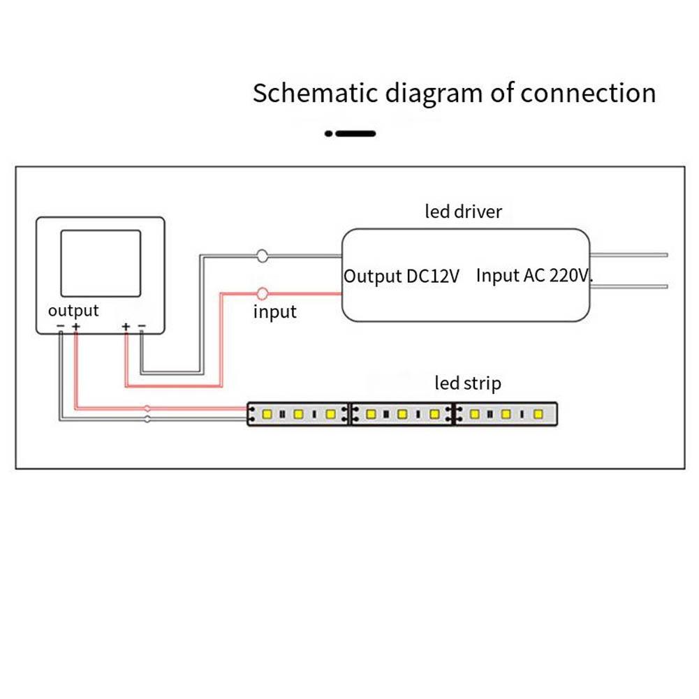 LED Mirror Light Touch Sensor Switch DC 12V 5A 60W Single Button Control Device