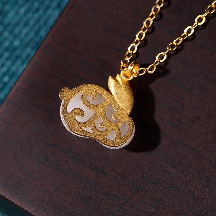 Aieryuan Ретро кулон в виде Нефритового Кролика для женщин - Колье-цепочка на ключицу в китайском придворном стиле