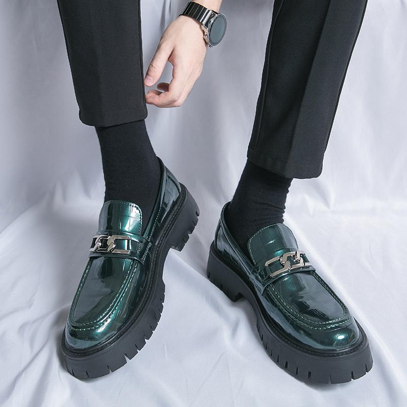 Модные мужские туфли на платформе из кожи, высокие классические удобные туфли с острым носком на шнуровке, деловые туфли, модные повседневные свадебные вечерние туфли