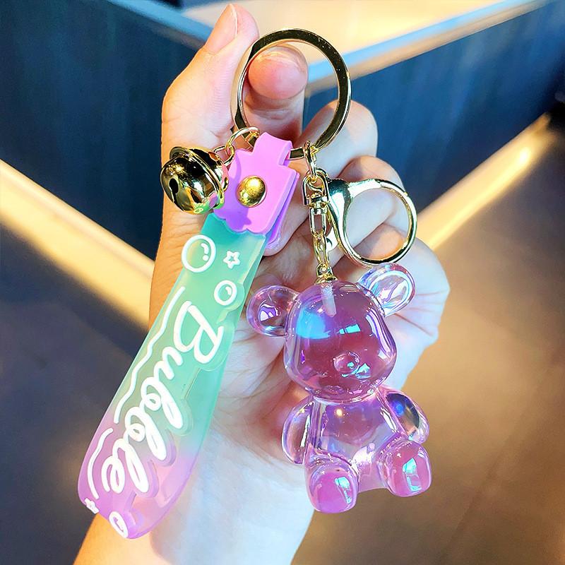 Colorful Resin Cartoon Keychains Bear And Rabbit Perfect For Party Favors