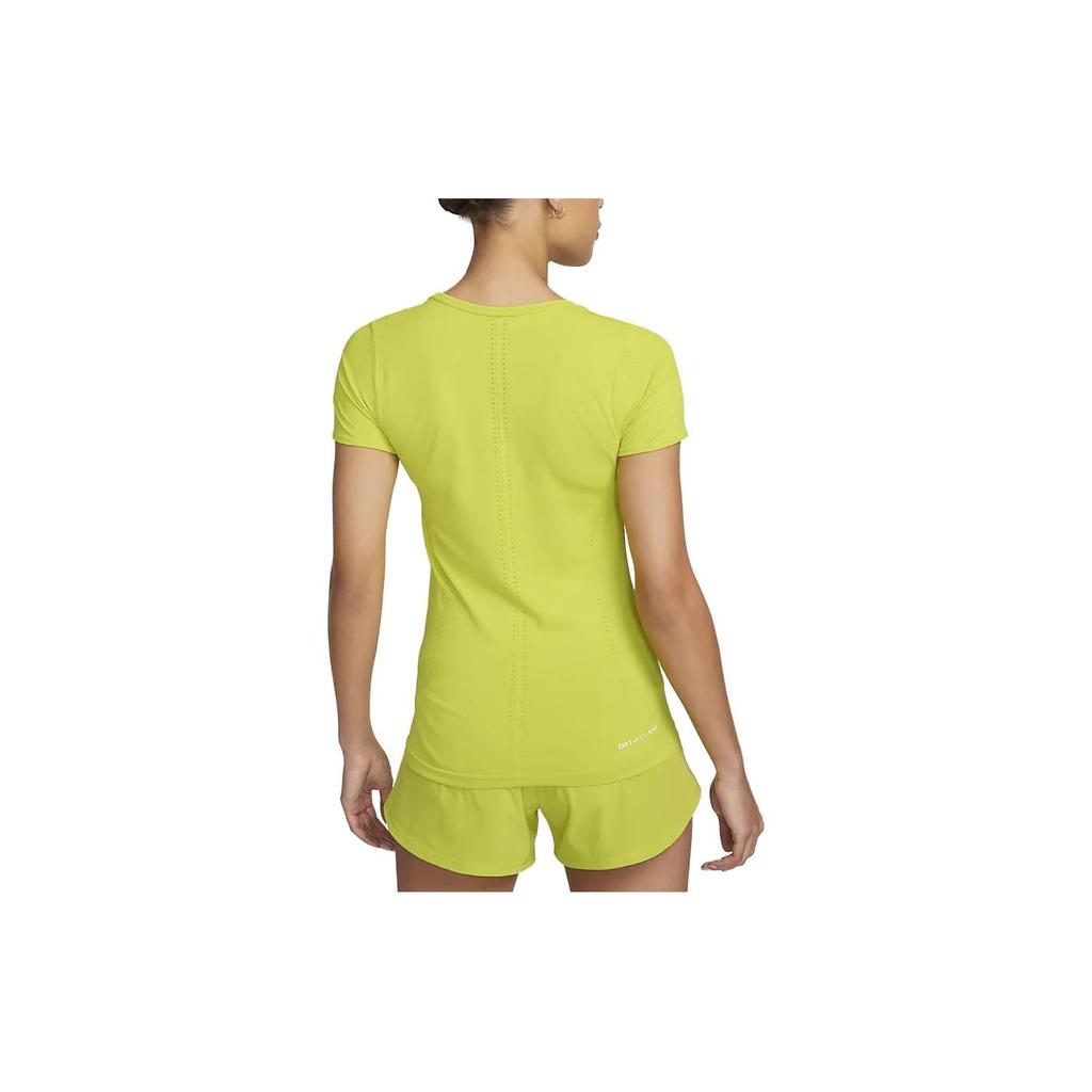 Nike Dri-FIT ADV Aura Solid Quick-Dry Slim Fit Short Sleeve T-Shirt Women Tops Cactus-Green DD0589-308
