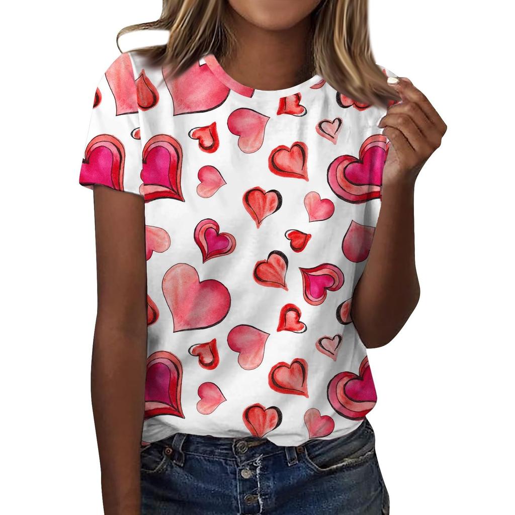 Футболки с цветочным принтом «Роза», женская модная футболка с коротким рукавом и круглым вырезом, Y2k Harajuku, футболки больших размеров, топы, женская одежда