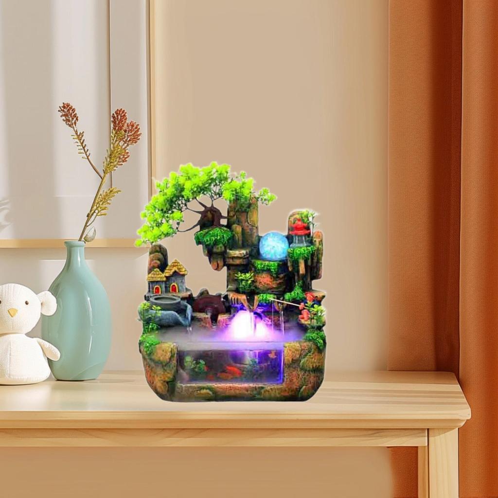 Настольный фонтан с камнями, ландшафтный водопад, дзен-медитация, бонсай, фэн-шуй, декор для йоги, гостиной, релаксации в помещении