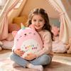 Cat Cow Plush Toy Soft Stuffed Animal Skin-Friendly Cuddle Cushion for Kids Adults Birthday Gift for Girls Boys