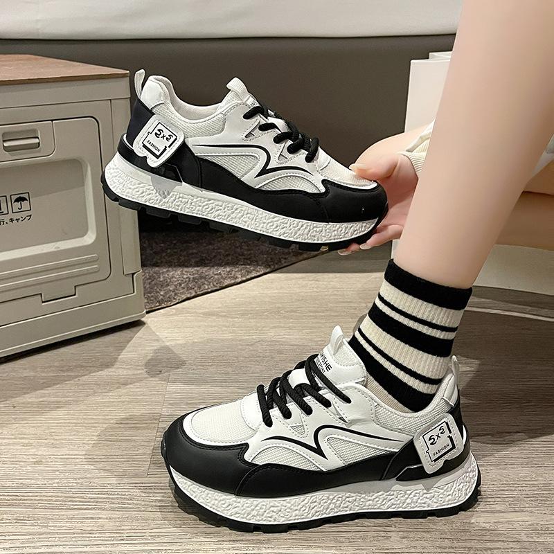 Sneakers women's 2025 new spring and autumn versatile ins trendy feet small mesh breathable dad shoes casual women's shoes