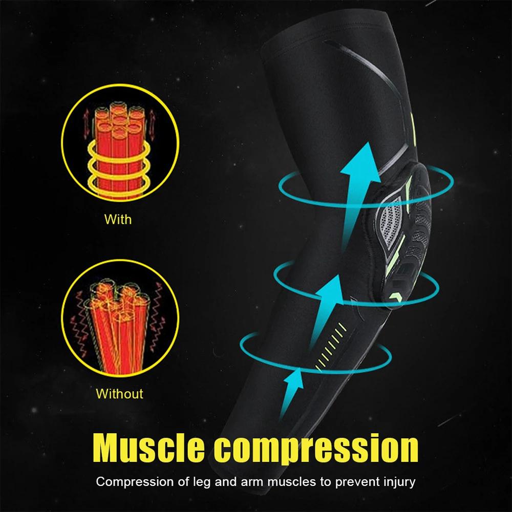 1 пара спортивных противоаварийных опорных подушек для локтей, компрессионный рукав для локтя, для уличного баскетбола, футбола, велосипеда, защиты