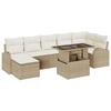 VidaXL Ensemble de Canapés de Jardin 8 pièces avec Housses Beige Rattan 3348687