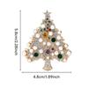 Alloy Rhinestone Christmas Tree Brooch Fashionable Versatile Corsages Jewelry Accessories Crystal Brooch Gift For Women