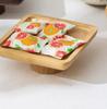 Retro Wooden Tall Tray Multifunctional Round Cake Stand Fruit Plate Cake Display Tray  Party Decor