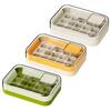 Ice Cube Tray with Lid 15 Cubes Ice Grid Easy-Release Silicone Bottom Stackable Ice Trays for Freezer