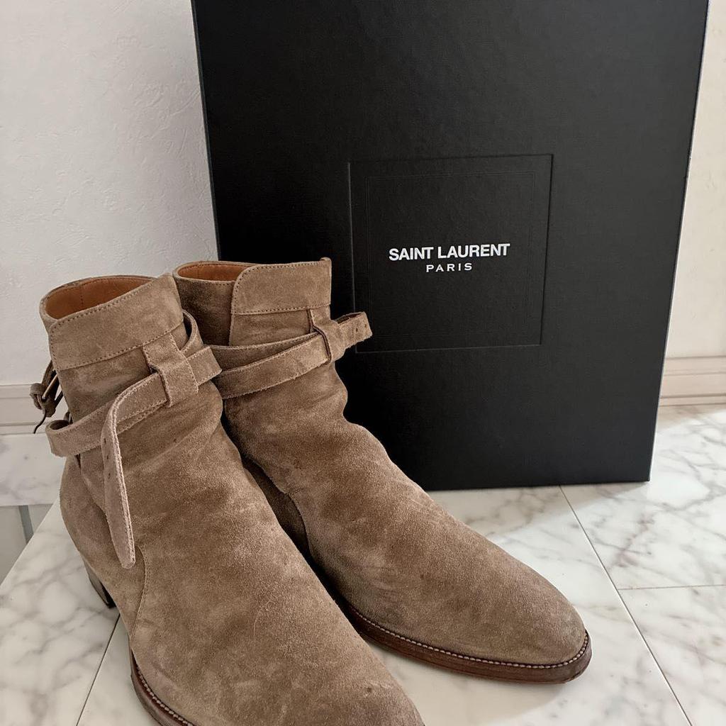 Б/у ботинки-жокейки SAINT LAURENT Wyatt 30