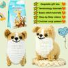 Corgi Crochet Kit for Adults – Beginner Starter Set with Yarn, Hook, Stuffing, Safety Eyes, Instructions | DIY Knitted Animal Doll Craft Gift