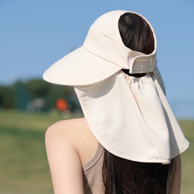 Летняя шляпа Женская уличная шляпа от солнца с очень широкими полями Защита шеи Защита лица Шляпа от солнца Шляпа-шаль