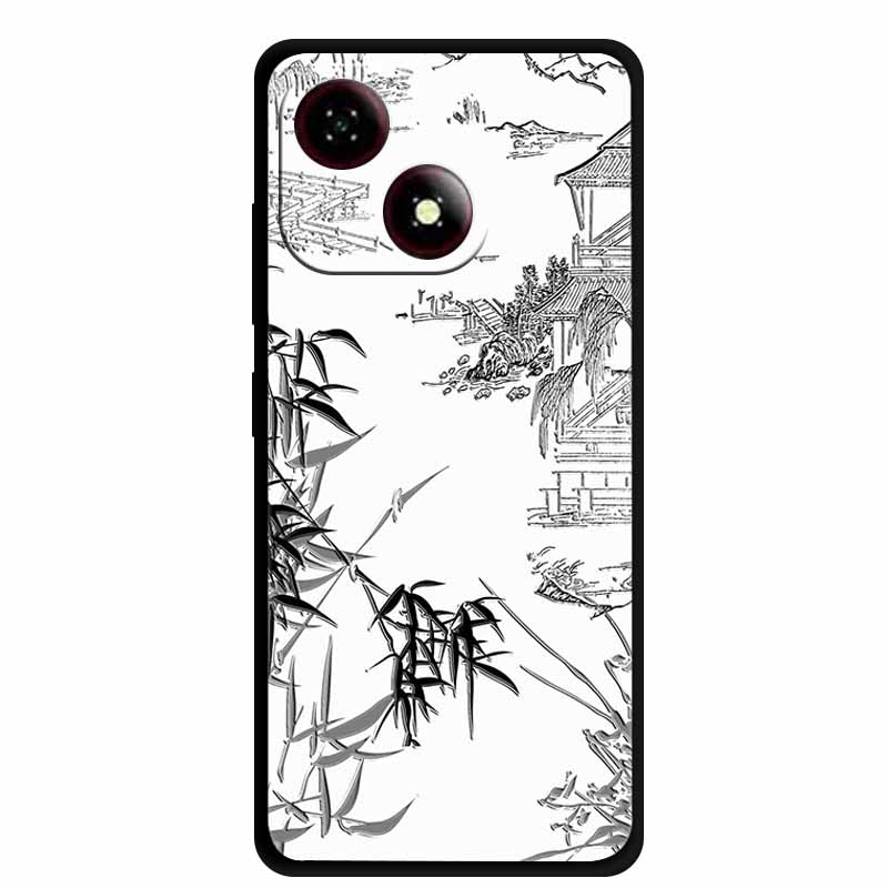 3D Чехлы с тиснением Для ZTE Blade A35E Рельефные Retro Силиконовые Задние Чехлы Для ZTE Blade A35e Черный Funda ZTE BladeA35e A 35e