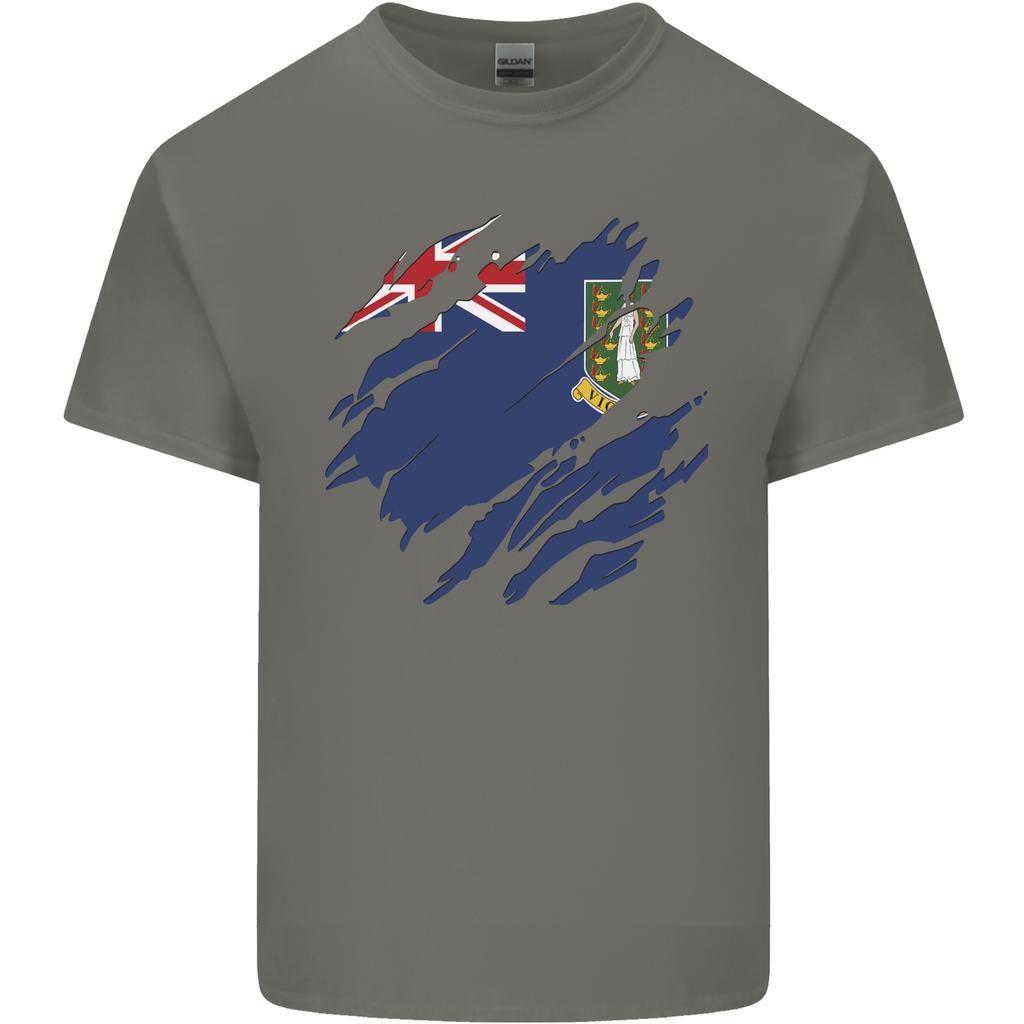Torn Flag Virgin Islands UK Unisexs Light Cotton TShirt