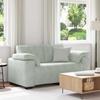 Two Seater Sofa Light Gray 160x77x82 cm Velvet