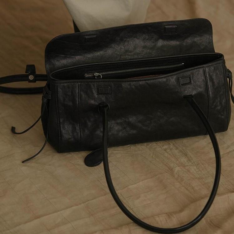 Сумка под мышкой для женщин, Высококачественная сумка на плечо большой вместимости, Винтажная сумка-багет в стиле легкой роскоши черного цвета, Женская сумка-подушка