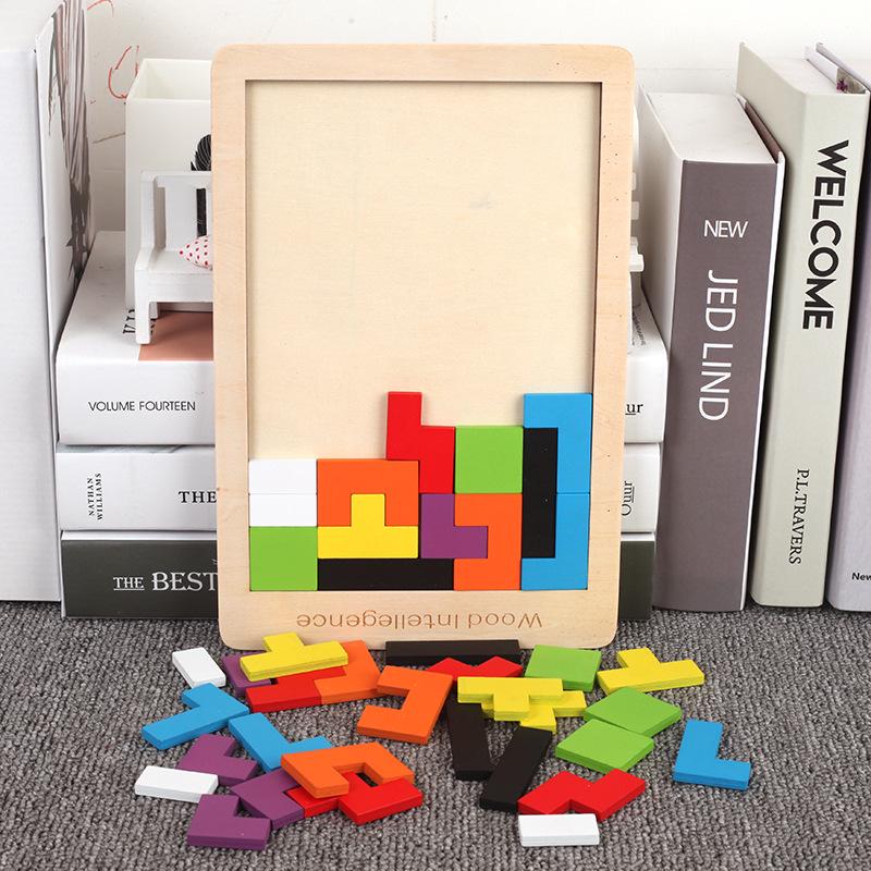 Wooden Square Variables Square Intelligence Product Wooden Jigsaw Puzzle Game Children's Educational Toys