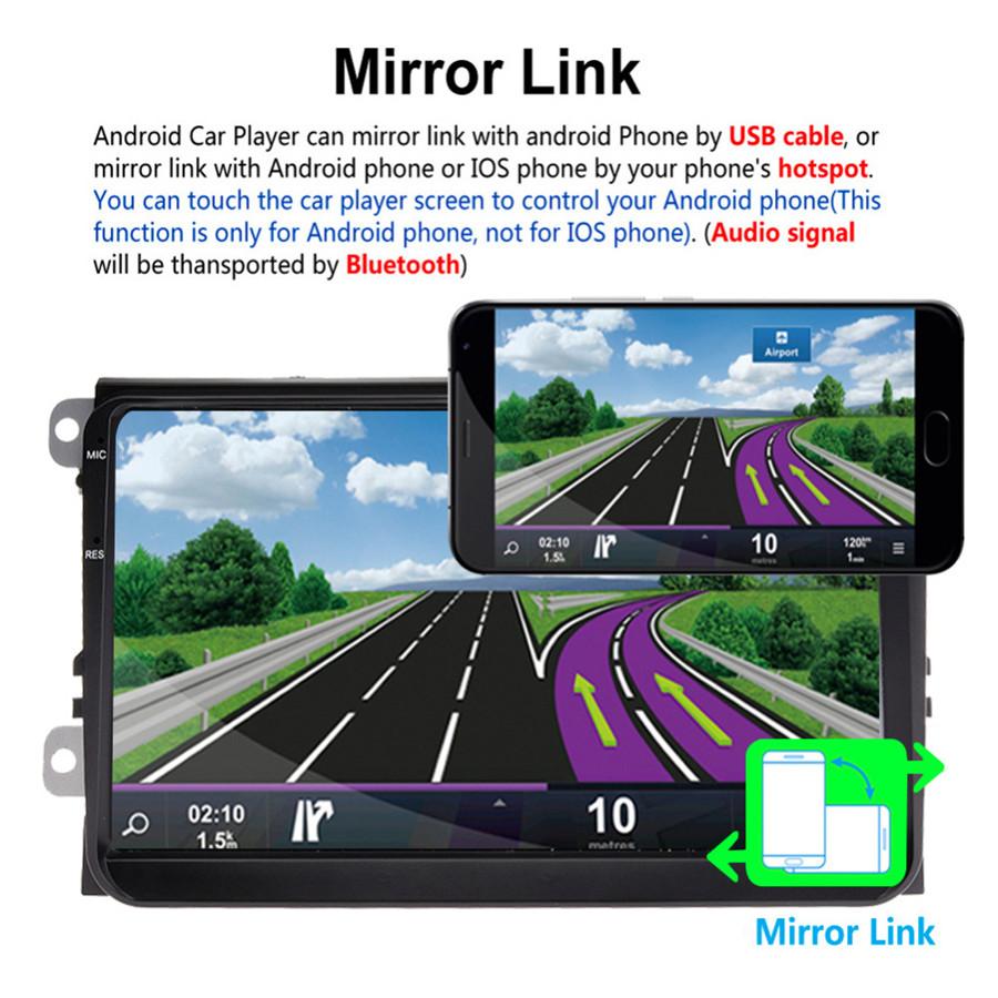 9" Android 6.0 2-DIN 1080P GPS WiFi MP5 VW Плеер