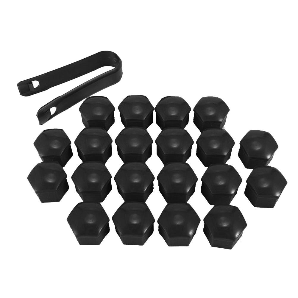 DYS Auto Shop 20Pcs 17mm Car Vehicle Wheel Center Nut Protection Cover Caps with Removal Tool