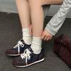 Retro Contrasting Color Splicing Sports Moral Training Shoes Women's 2025 Autumn New Lightweight Height Increase Small Fashion Casual Shoes